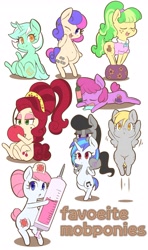 Size: 1861x3134 | Tagged: safe, artist:braffy, berry punch, berryshine, bon bon, cherry jubilee, chickadee, derpy hooves, dj pon-3, lyra heartstrings, ms. peachbottom, nurse redheart, octavia melody, sweetie drops, vinyl scratch, earth pony, pegasus, pony, unicorn, adorabon, adoredheart, alcohol, background six, belly, belly button, berrybetes, bipedal, bottle, cherry, chubby, cute, derpabetes, drool, drunk, eyes closed, female, food, freckles, fruit, looking at you, lyrabetes, mare, one eye closed, open mouth, peachabetes, ponies riding ponies, red eyes, riding, simple background, sitting, sleeping, smiling, standing, suitcase, syringe, tavibetes, text, thermometer, vinylbetes, wall of tags, white background, wink, wrong eye color