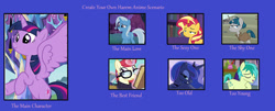 Size: 1024x415 | Tagged: safe, edit, edited screencap, screencap, moondancer, princess luna, sandbar, stygian, sunset shimmer, trixie, twilight sparkle, twilight sparkle (alicorn), alicorn, amending fences, better together, equestria girls, forgotten friendship, school daze, shadow play, uncommon bond, create your own harem, female, harem, lesbian, male, meme, shipping, straight, sunsetsparkle, twidancer, twigian, twilight sparkle gets all the mares, twilight sparkle gets all the stallions, twiligian, twiluna, twixie