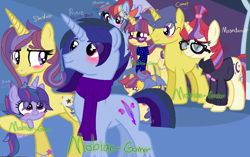 Size: 1024x642 | Tagged: safe, artist:mobian-gamer, comet tail, moondancer, cometdancer, female, magical lesbian spawn, male, offspring, parent:rainbow dash, parent:twilight sparkle, parents:cometdancer, parents:twidash, shipping, straight