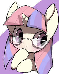 Size: 1030x1287 | Tagged: safe, artist:ccc, moondancer, pony, unicorn, cute, female, glasses, mare, solo