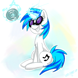 Size: 600x600 | Tagged: safe, artist:xieril, dj pon-3, vinyl scratch, pony, unicorn, female, horn, mare, solo