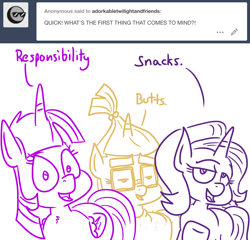 Size: 1280x1229 | Tagged: safe, artist:adorkabletwilightandfriends, moondancer, starlight glimmer, twilight sparkle, twilight sparkle (alicorn), alicorn, pony, unicorn, ask adorkable twilight, ask adorkable twilight and friends, comic, dialogue, tumblr