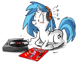 Size: 1000x807 | Tagged: safe, artist:tobibrocki, dj pon-3, vinyl scratch, pony, unicorn, mozart, turntable, wolfgang amadeus mozart