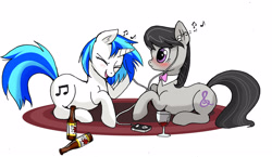 Size: 3066x1776 | Tagged: safe, artist:mmmenagerie, dj pon-3, octavia melody, vinyl scratch, earth pony, pony, unicorn, ipod