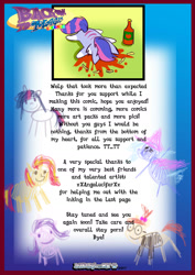 Size: 1302x1835 | Tagged: safe, artist:anibaruthecat, moondancer, starlight glimmer, sunset shimmer, trixie, twilight sparkle, pony, comic:back to magic kindergarten, comic, drawing, engrish, food, french fries, ketchup, misleading thumbnail, not blood, sauce