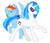 Size: 1000x862 | Tagged: safe, artist:cartoonlion, dj pon-3, rainbow dash, vinyl scratch, pegasus, pony, unicorn, female, horn, mare