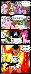 Size: 1240x2886 | Tagged: safe, artist:cynos-zilla, applejack, dj pon-3, fluttershy, pinkie pie, rainbow dash, rarity, twilight sparkle, vinyl scratch, earth pony, pegasus, pony, unicorn, comic, mane six, oh crap, ponified, sega saturn, segata sanshiro, this will end in playing the sega saturn