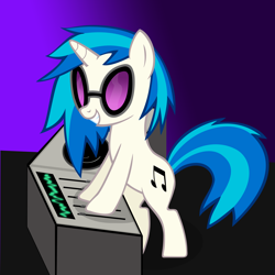 Size: 5000x5000 | Tagged: safe, artist:theflutterknight, dj pon-3, vinyl scratch, pony, unicorn, absurd resolution, solo