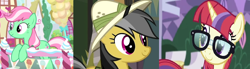 Size: 1050x288 | Tagged: safe, daring do, minty, moondancer, pony, sundae sundae sundae, spoiler:interseason shorts, recolor