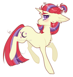 Size: 1000x1045 | Tagged: safe, artist:kitten-in-the-jar, moondancer, pony, unicorn, blushing, chest fluff, ear fluff, female, mare, missing accessory, raised leg, simple background, solo, transparent background