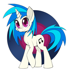 Size: 900x892 | Tagged: safe, artist:helhoof, dj pon-3, vinyl scratch, pony, unicorn, female, mare, solo, two toned mane, white coat