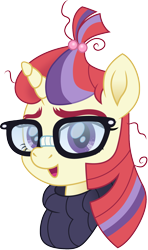 Size: 890x1500 | Tagged: safe, artist:cloudyglow, moondancer, pony, unicorn, clothes, cute, dancerbetes, female, glasses, mare, simple background, smiling, solo, sweater, transparent background, turtleneck