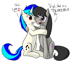 Size: 3880x3140 | Tagged: safe, artist:jade meteor, dj pon-3, octavia melody, vinyl scratch, earth pony, pony, unicorn, female, high res, lesbian, scratchtavia, shipping