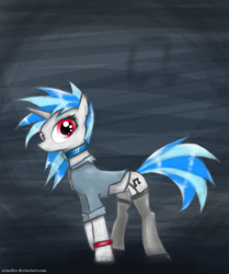 Size: 920x1100 | Tagged: safe, artist:axisalice, dj pon-3, vinyl scratch, pony, unicorn, choker, clothes, garter belt, stockings