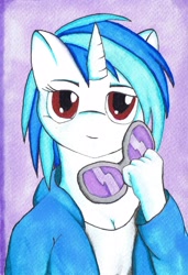 Size: 2814x4104 | Tagged: safe, artist:avak42, dj pon-3, vinyl scratch, anthro, author:avak42