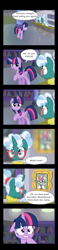 Size: 2000x8626 | Tagged: safe, artist:andromedasparkz, bellflower blurb, moondancer, twilight sparkle, twilight sparkle (alicorn), alicorn, pony, unicorn, the point of no return, book, comic, floppy ears, sweat