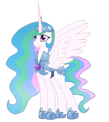 Size: 1600x1805 | Tagged: safe, artist:wolfsknight, princess celestia, alicorn, pony, spoiler:s03, armor, crown, crystal guard armor, female, jewelry, jousting, mare, regalia, simple background, solo, transparent background