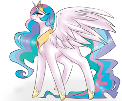 Size: 1198x990 | Tagged: safe, artist:mscootaloo, princess celestia, alicorn, pony, crown, female, horn, mare, solo