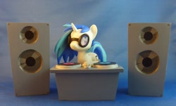 Size: 1000x603 | Tagged: safe, artist:krowzivitch, dj pon-3, vinyl scratch, pony, custom, glasses, irl, photo, sculpture, solo, speakers, turntable