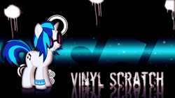 Size: 1920x1080 | Tagged: safe, artist:justaninnocentpony, dj pon-3, vinyl scratch, pony, unicorn, glasses, wallpaper