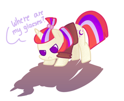 Size: 2430x1983 | Tagged: safe, artist:andromedasparkz, moondancer, pony, unicorn, angry, female, glasses off, mare, newbie artist training grounds, shadow, solo