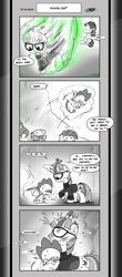 Size: 1451x3300 | Tagged: safe, artist:loreto-arts, babs seed, diamond tiara, moondancer, silver spoon, spike, starlight glimmer, dragon, pony, comic:friendship is innuendo, comic:friendship is innuendo vol. 2, fire, hug, spikelove, winged spike