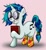 Size: 503x548 | Tagged: safe, artist:susiebeeca, dj pon-3, vinyl scratch, pony, unicorn, acne, braces, braid, checkered socks, clothes, glasses, messy mane, nerd, socks, solo