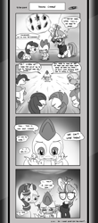 Size: 1451x3300 | Tagged: safe, artist:loreto-arts, apple bloom, babs seed, diamond tiara, moondancer, scootaloo, silver spoon, spike, starlight glimmer, sweetie belle, dragon, pony, comic:friendship is innuendo, comic:friendship is innuendo vol. 2, comic, crying, cutie mark crusaders, element of magic, magic, winged spike