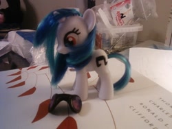 Size: 640x480 | Tagged: safe, artist:dippindot, dj pon-3, vinyl scratch, brushable, custom, goggles, irl, photo, solo, toy