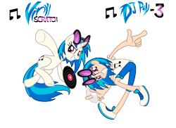 Size: 2500x1819 | Tagged: safe, artist:trinityinyang, dj pon-3, vinyl scratch, human ponidox, humanized, skinny