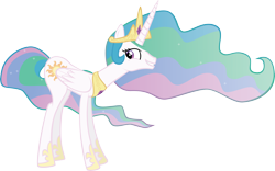 Size: 6645x4134 | Tagged: safe, artist:sircinnamon, princess celestia, alicorn, pony, absurd resolution, female, fun pose, mare, simple background, solo, transparent background, vector