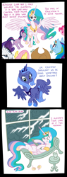 Size: 847x2229 | Tagged: safe, artist:fxcellent, applejack, fluttershy, pinkie pie, princess celestia, princess luna, rainbow dash, rarity, twilight sparkle, alicorn, earth pony, pegasus, pony, unicorn, jughead, s1 luna