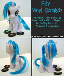 Size: 800x960 | Tagged: safe, artist:kanamai, dj pon-3, vinyl scratch, pony, brushable, custom, filly, irl, photo, solo, toy