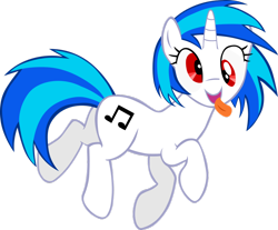 Size: 900x745 | Tagged: safe, artist:bengo538, dj pon-3, vinyl scratch, pony, unicorn, cutie mark, derp, female, hooves, horn, mare, open mouth, simple background, solo, tongue out, transparent background, vector