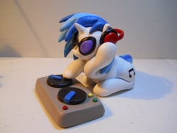 Size: 2592x1944 | Tagged: safe, artist:earthenpony, dj pon-3, vinyl scratch, pony, custom, glasses, irl, photo, sculpture, solo, turntable