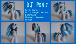 Size: 2097x1224 | Tagged: safe, artist:baked-bads, dj pon-3, vinyl scratch, pony, brushable, custom, glasses, irl, photo, solo, toy