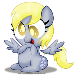 Size: 2000x2047 | Tagged: safe, artist:aleximusprime, derpy hooves, pegasus, pony, chibi, chubby, cute, derpabetes, female, looking at you, mare, simple background, solo, transparent background