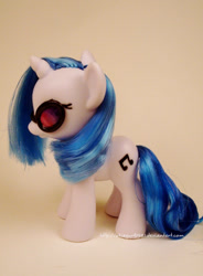 Size: 587x799 | Tagged: safe, artist:okiegurl1981, dj pon-3, vinyl scratch, brushable, custom, glasses, irl, photo, solo, toy