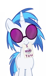 Size: 512x841 | Tagged: safe, dj pon-3, vinyl scratch, pony, unicorn, i wub you, meta, the hub, wub