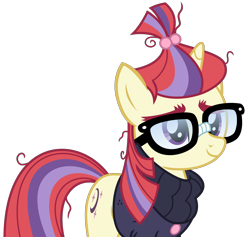 Size: 1894x1799 | Tagged: safe, artist:sketchmcreations, moondancer, pony, unicorn, the ending of the end, clothes, female, glasses, mare, simple background, solo, sweater, transparent background, vector