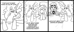 Size: 1000x441 | Tagged: safe, artist:madmax, princess celestia, princess luna, alicorn, pony, comic, female, god of war, incest, kratos, lesbian, monochrome, princest, ruined for marriage, shipping