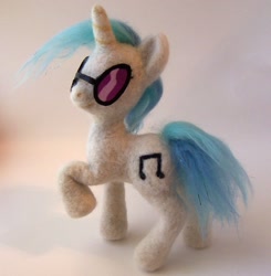 Size: 1324x1350 | Tagged: safe, artist:snowfox102, dj pon-3, vinyl scratch, felt, irl, needle felted, photo, plushie, solo