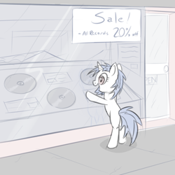 Size: 1024x1024 | Tagged: safe, artist:sirpayne, dj pon-3, vinyl scratch, pony, unicorn, female, mare, solo, two toned mane, white coat