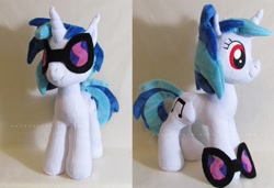 Size: 1526x1044 | Tagged: safe, artist:magnastorm, dj pon-3, vinyl scratch, pony, glasses, irl, photo, plushie, solo