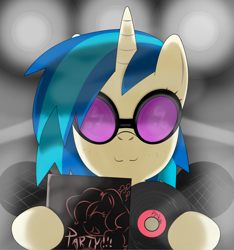 Size: 1050x1120 | Tagged: safe, artist:hoyeechun, dj pon-3, pinkie pie, vinyl scratch, earth pony, pony, unicorn, record