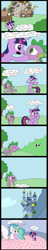 Size: 539x2802 | Tagged: safe, artist:tifu, princess celestia, spike, twilight sparkle, alicorn, dragon, pony, bath, comic