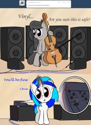 Size: 1100x1519 | Tagged: safe, artist:abaddon41, dj pon-3, octavia melody, vinyl scratch, earth pony, pony, unicorn, ask, comic, tumblr