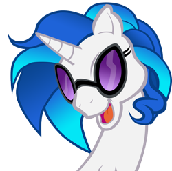 Size: 3028x3000 | Tagged: safe, artist:fundz64, dj pon-3, vinyl scratch, pony, unicorn, g3, bust, female, g3 faic, horn, mare, open mouth, portrait, simple background, solo, sunglasses, transparent background, vector