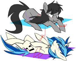 Size: 1128x901 | Tagged: safe, artist:ghost, dj pon-3, octavia melody, vinyl scratch, earth pony, pony, unicorn, female, lesbian, scratchtavia, shipping