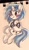 Size: 379x659 | Tagged: safe, artist:mi-eau, dj pon-3, vinyl scratch, pony, unicorn, palindrome get, paper cut, solo